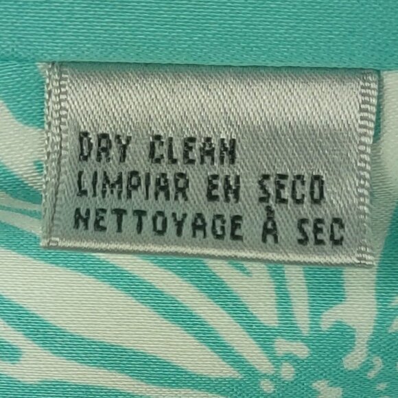 Nine West Sleeveless Fit and Flare Aqua Flower Dress Size 4 - Picture 10 of 10